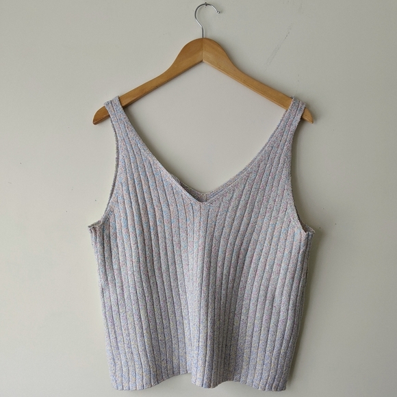 NWT Cupcakes & Cashmere Leah Ribbed Sweater Tank L - Picture 6 of 8